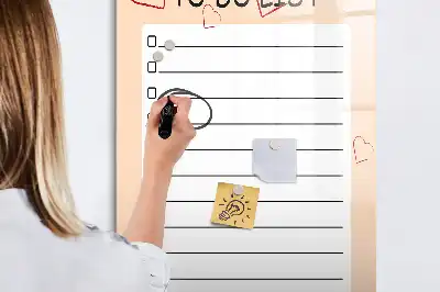 Magnetisk whiteboard til huskeliste tørresletbar tavle