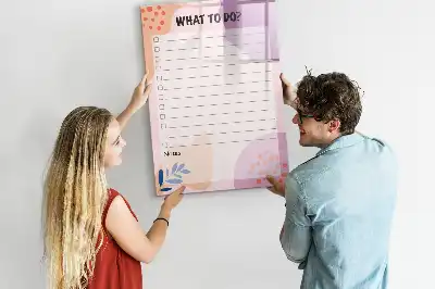 Magnetisk whiteboard til opgaveliste tørresletbar tavle