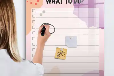 Magnetisk whiteboard til opgaveliste tørresletbar tavle