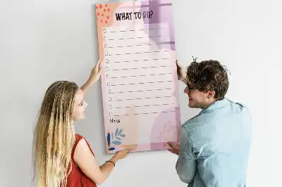 Magnetisk whiteboard til opgaveliste tørresletbar tavle