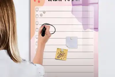Magnetisk whiteboard til opgaveliste tørresletbar tavle