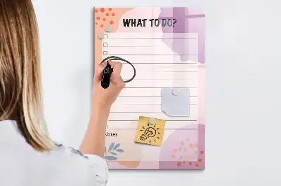 Magnetisk whiteboard til opgaveliste tørresletbar tavle