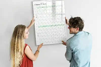 Pligtskema magnetisk tavle til at tørre af