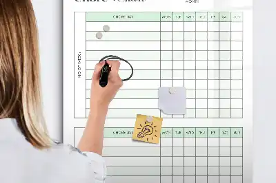 Pligtskema magnetisk tavle til at tørre af