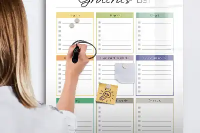Magnetisk whiteboard til indkøbsliste