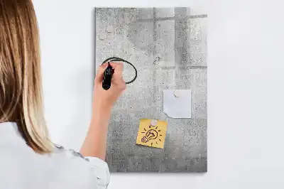 Magnetisk tørretavle i lys beton