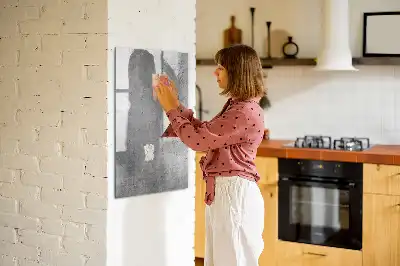 Magnetisk tørretavle i lys beton