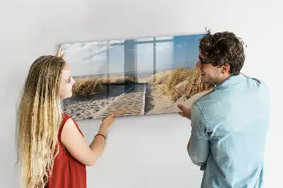 Magnetisk tegnetavle med motiv af udsigt til stranden