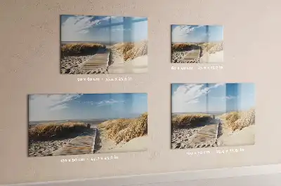Magnetisk tegnetavle med motiv af udsigt til stranden