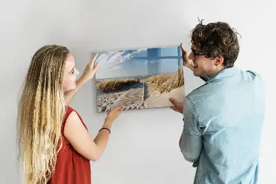 Magnetisk tegnetavle med motiv af udsigt til stranden