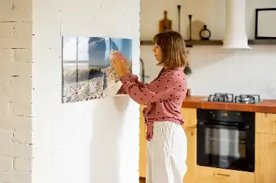 Magnetisk tegnetavle med motiv af udsigt til stranden