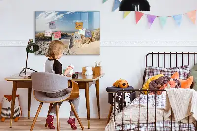 Magnetisk tegnetavle med motiv af udsigt til stranden