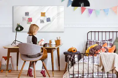 Magnetisk skrivetavle i dekorativ marmor-look
