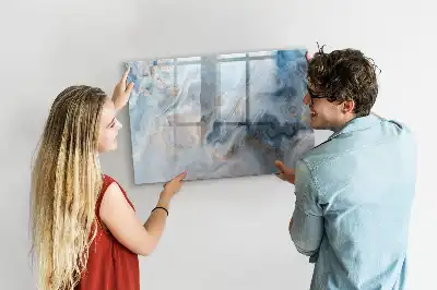 Magnetisk skrivetavle med marmormønster
