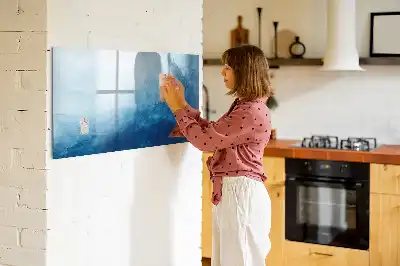 Magnetisk tegnetavle vandabstraktion motiv