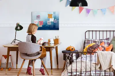 Magnetisk tegnetavle vandabstraktion motiv