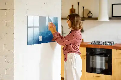 Magnetisk tegnetavle vandabstraktion motiv