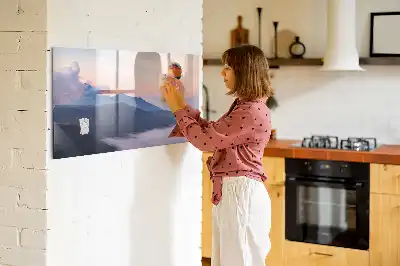 Magnetisk skrivetavle med motiv af et smukt landskab