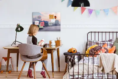 Magnetisk skrivetavle med motiv af et smukt landskab