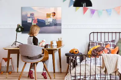 Magnetisk skrivetavle med motiv af et smukt landskab