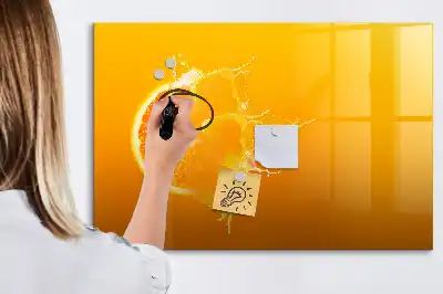 Magnetisk tegnetavle appelsinformet