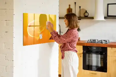 Magnetisk tegnetavle appelsinformet