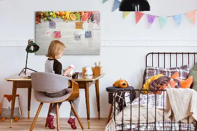 Tavle til at tegne magnetisk Frugt på bordet