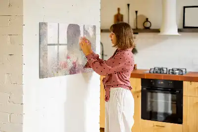 Magnetisk skrivetavle med abstrakt maleri-motiv