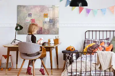 Magnetisk skrivetavle med abstrakt maleri-motiv