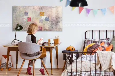 Magnetisk skrivetavle med abstrakt maleri-motiv