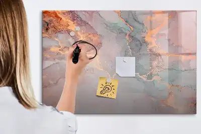 Magnetisk skrivetavle i dekorativ marmor-design