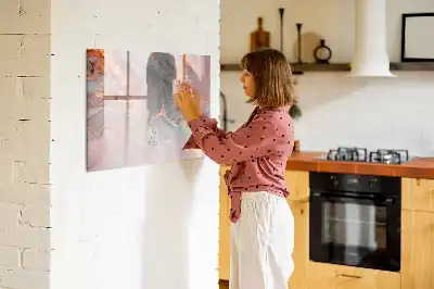 Magnetisk skrivetavle i dekorativ marmor-design