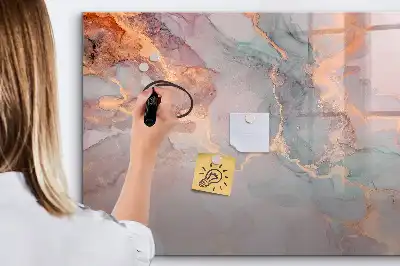 Magnetisk skrivetavle i dekorativ marmor-design