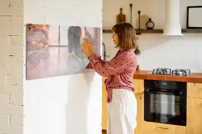 Magnetisk skrivetavle i dekorativ marmor-design