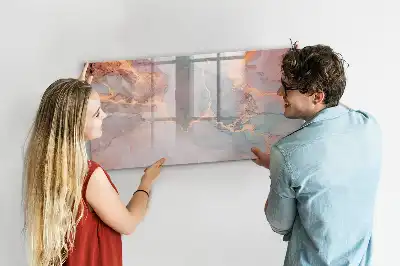 Magnetisk skrivetavle i dekorativ marmor-design