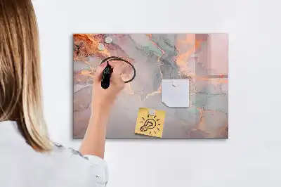 Magnetisk skrivetavle i dekorativ marmor-design