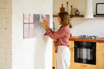 Magnetisk skrivetavle i dekorativ marmor-design