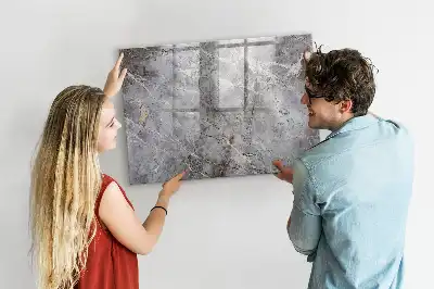 Magnetisk skrivetavle med marmormønster