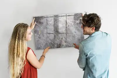 Magnetisk skrivetavle med marmormønster