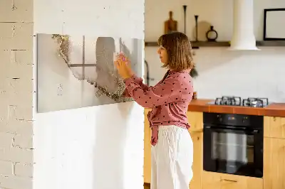 Magnetisk tegnetavle i gylden marmor