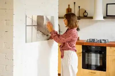 Magnetisk tegnetavle i gylden marmor