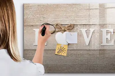 Magnetisk tegnetavle med tekst om kærlighed