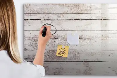 Magnetisk skrivetavle med motiv af træbrædder
