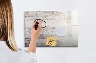 Magnetisk skrivetavle med motiv af træbrædder