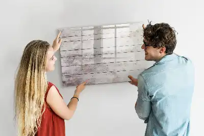 Magnetisk skrivetavle med motiv af træbrædder