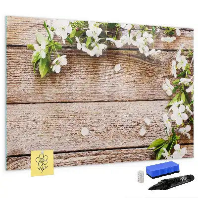 Magnetisk tegnetavle motiv med blomster på træ