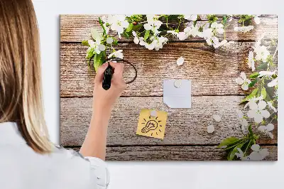 Magnetisk tegnetavle motiv med blomster på træ