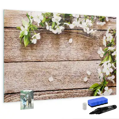 Magnetisk tegnetavle motiv med blomster på træ