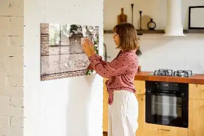 Magnetisk tegnetavle motiv med blomster på træ