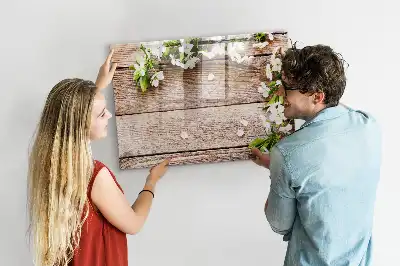 Magnetisk tegnetavle motiv med blomster på træ